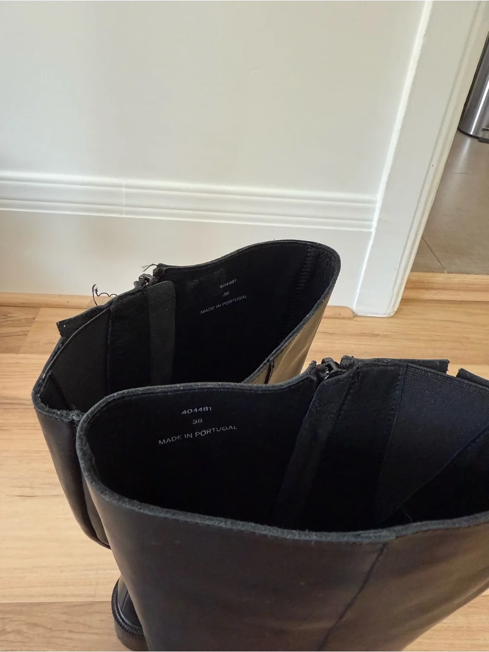100% Genuine Leather Hush Cooper Riding Knee High Black Boots Size 7